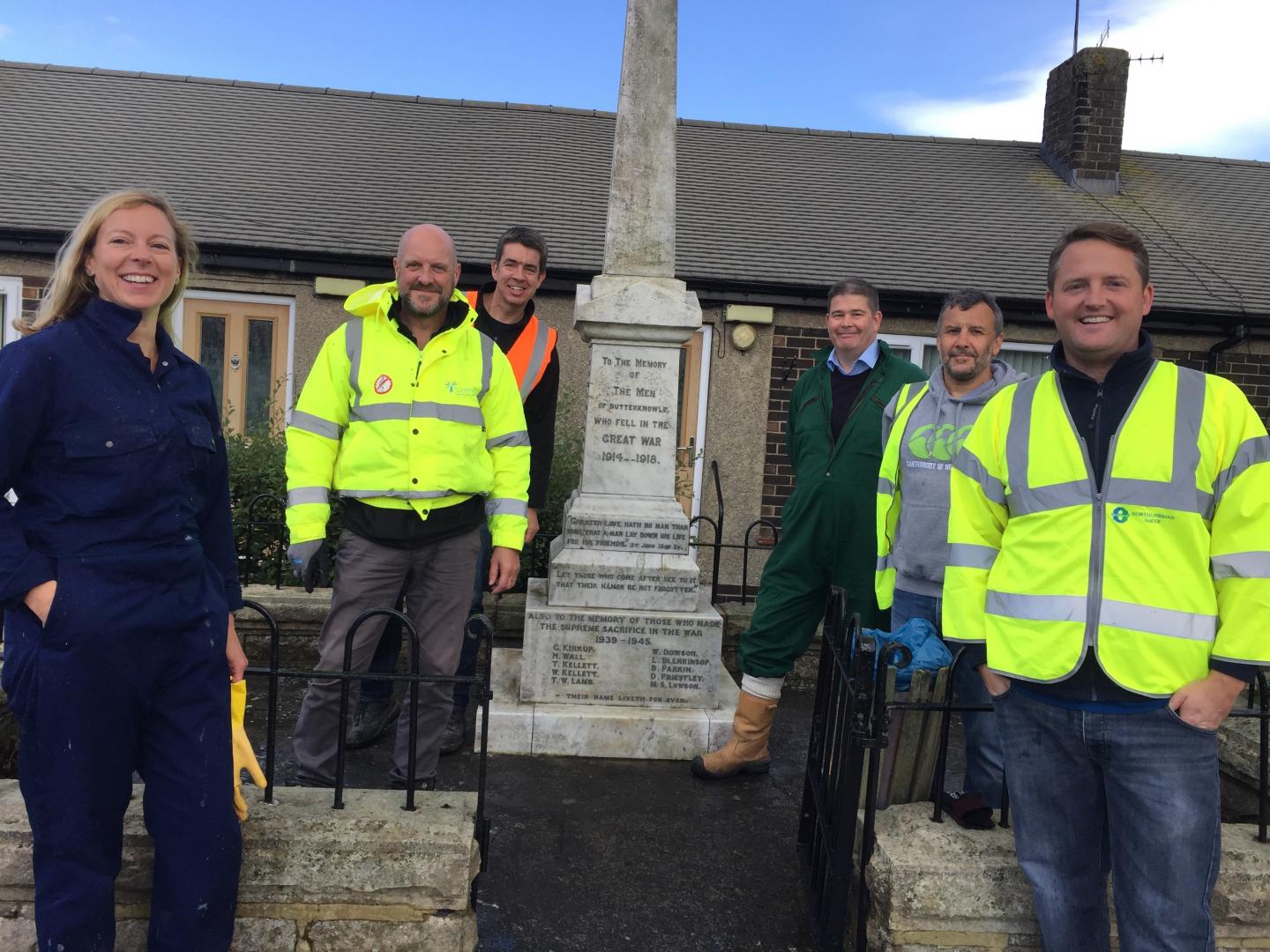 Sprucing up Butterknowle cenotaph ahead of November’s commemoration