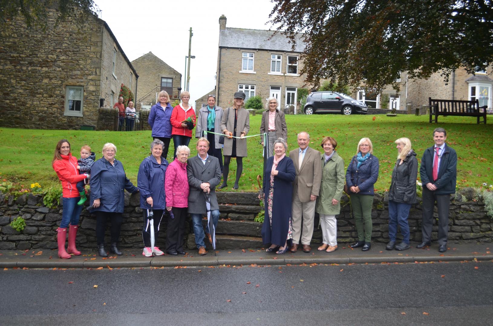 Lady Barnard unveils latest village feature at Middleton-in-Teesdale