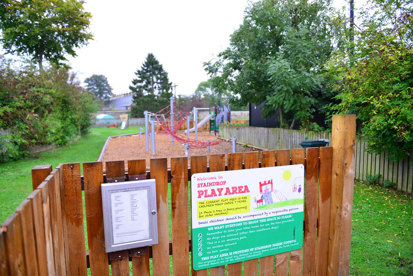 Teens risk £500 fines if they entered vandalised Staindrop play area