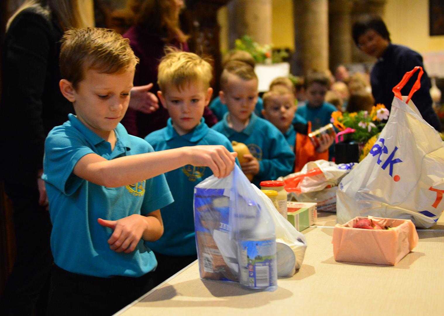 Church packed out as children celebrate their harvest service
