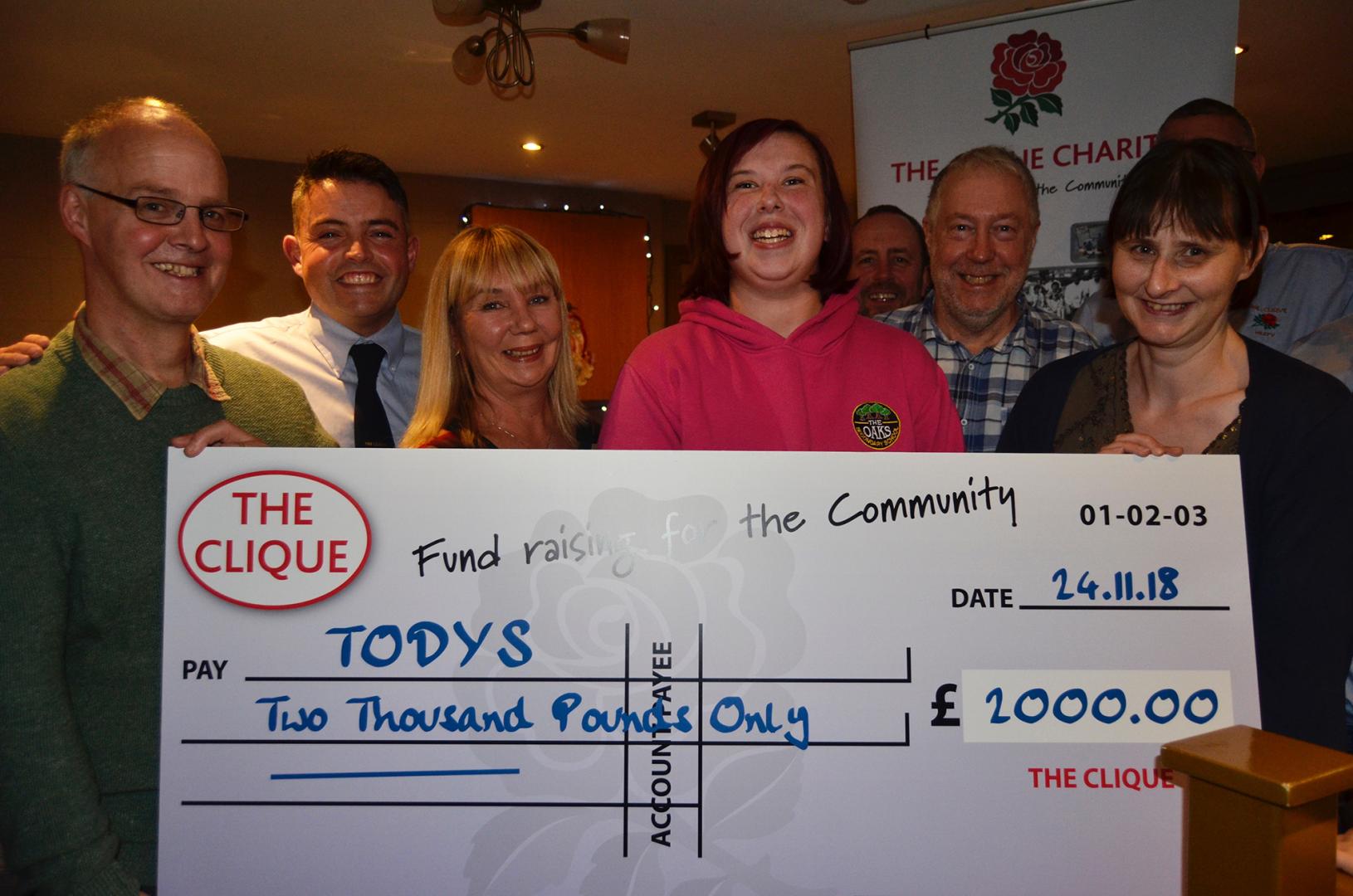 Clique cash benefits good causes in and around Barnard Castle