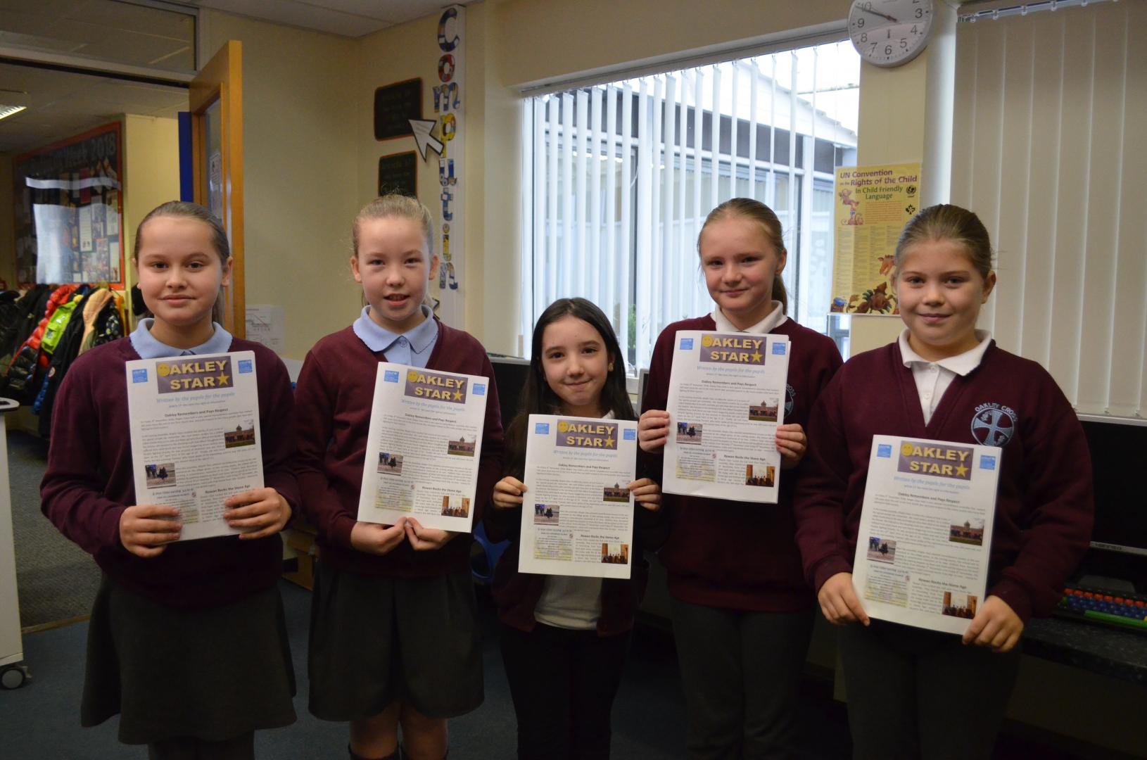 Read all about it… Oakley Cross pupils publish their own newspaper