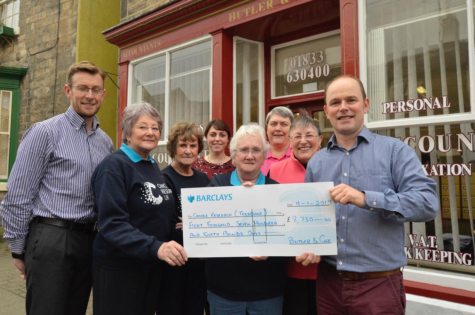Accountants bring in a big number for cancer charity