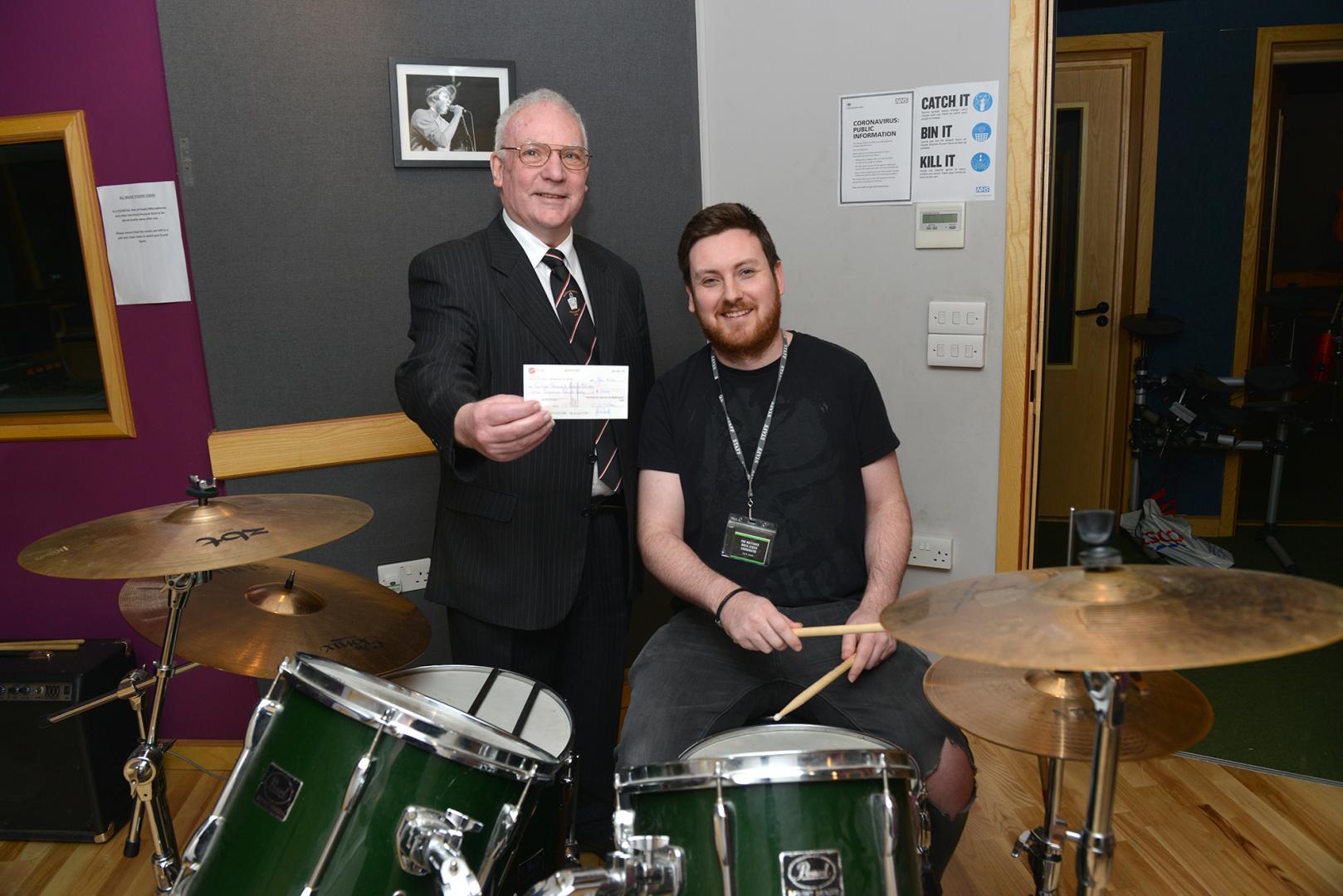 Masons bang the drum for music sessions at Barnard Castle community centre