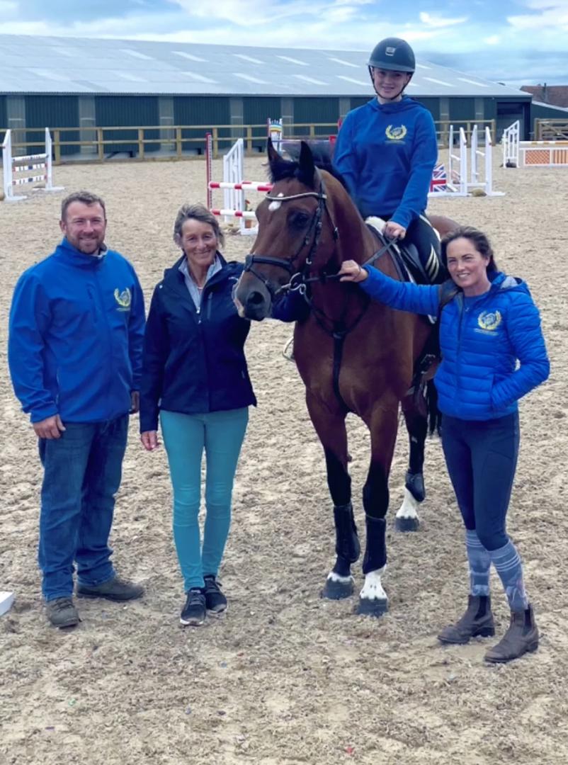 Olympic star unveils £50,000 outdoor equestrian arena