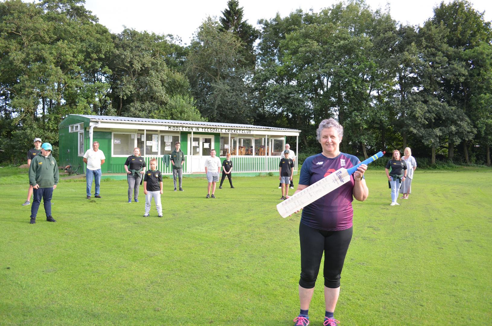 Sue goes into bat for Middleton-in-Teesdale CC’s £80,000 pavilion appeal