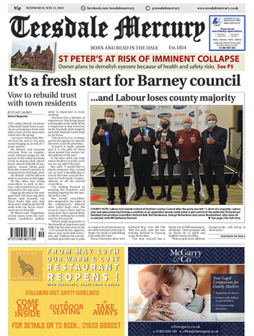 The Teesdale Mercury – this week’s edition on the news stands now