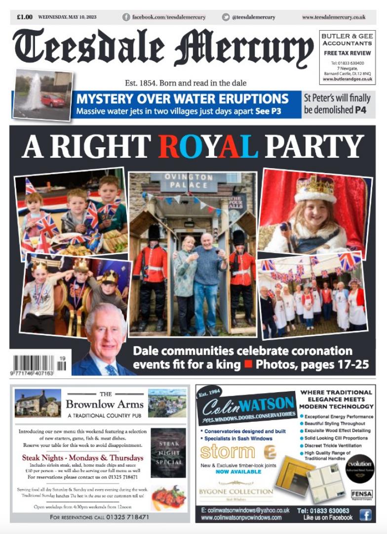 This week’s Teesdale Mercury – packed with photos of a coronation weekend to remember