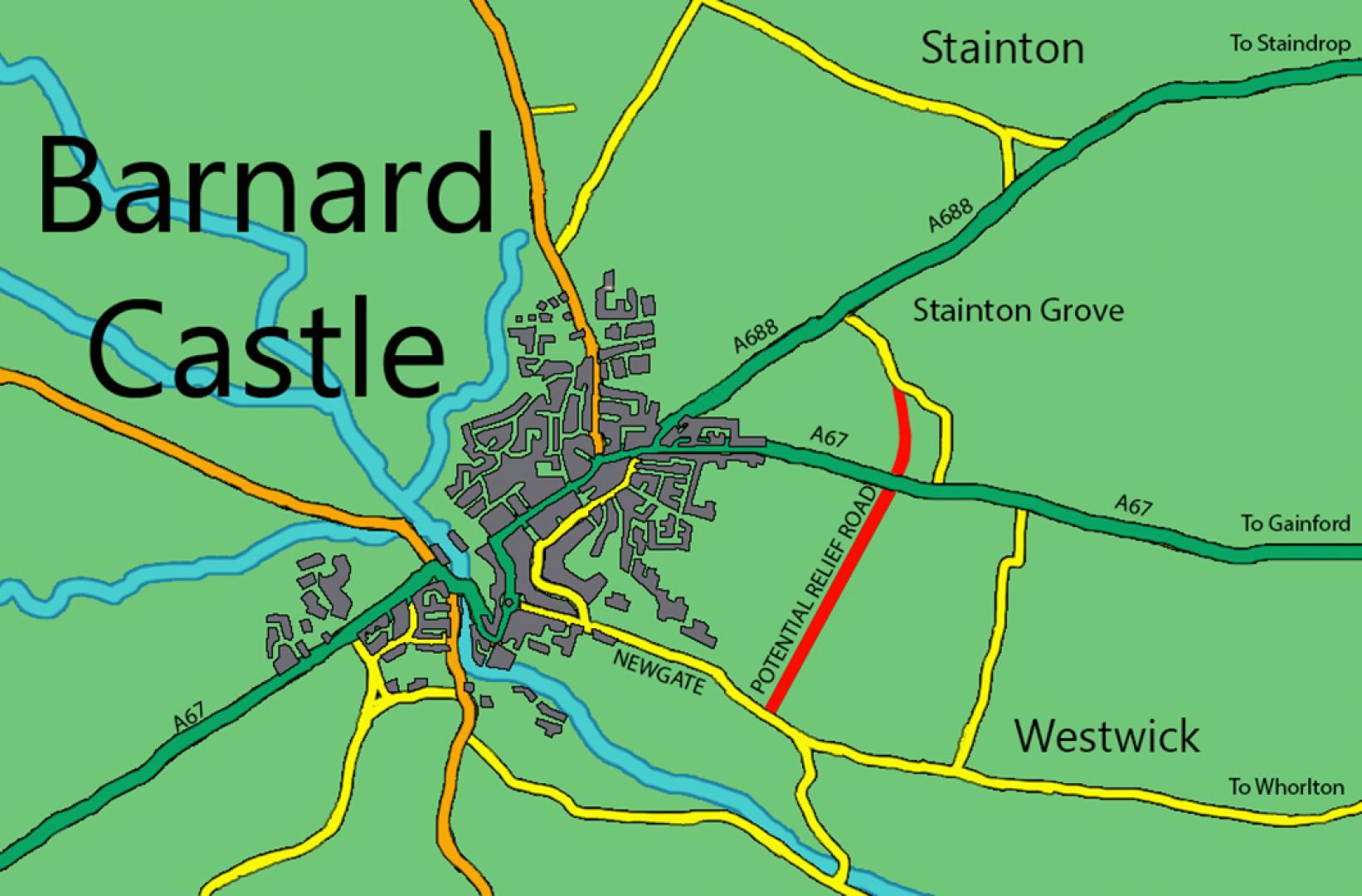 Planners map out routes of Barnard Castle relief road