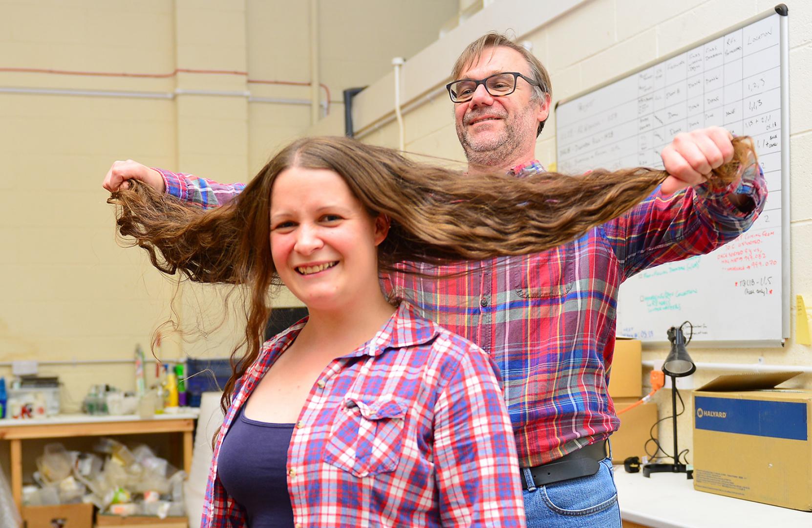 Hair chop in memory of archaeologist Richard Fraser