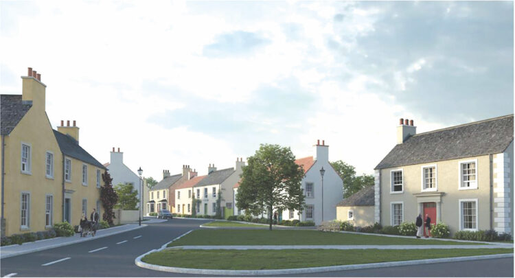 An artist’s impression of how the new Gainford homes will look