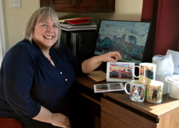 GETTING ARTY: Lynne Robinson with her digital artwork
